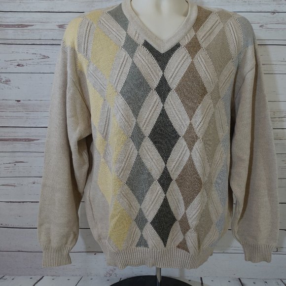 Vintage St Croix Knits Tan Wool Blend Sweater - Picture 1 of 8
